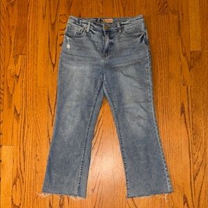 Kut Kelsey Fab Ab Ankle Flare Size 8 Raw Hem